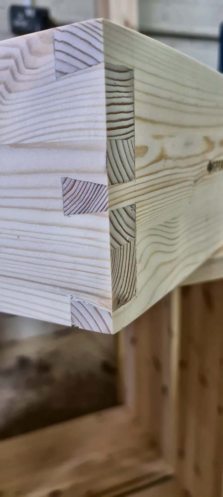 Hand-cut dovetail joint