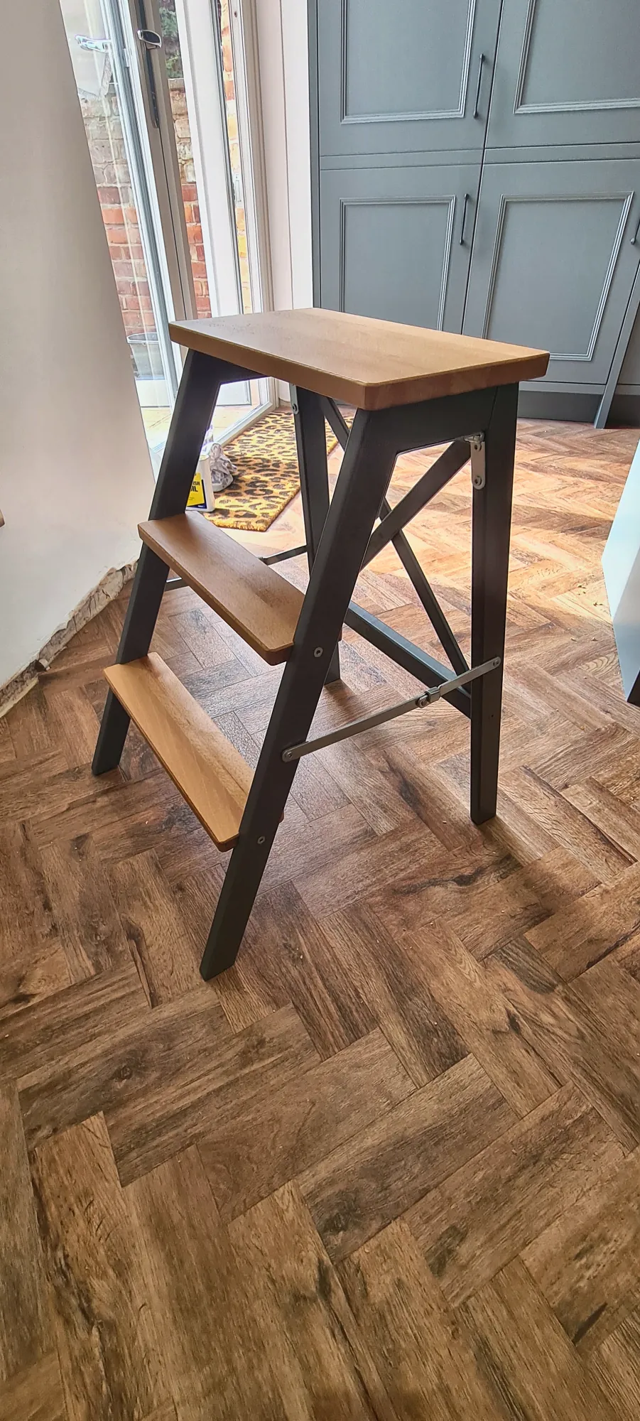 Matching oak step stool